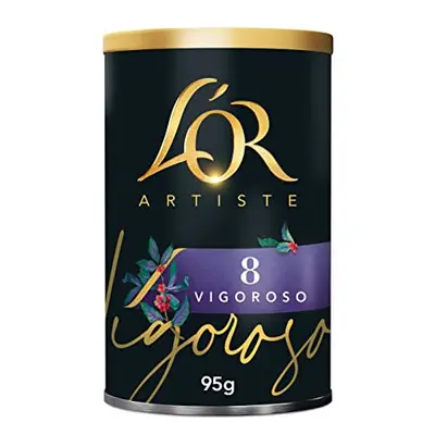 L'OR Artiste Vigoroso Instant Coffee 95g Intensity (Pack of Tins, Total of 570g)