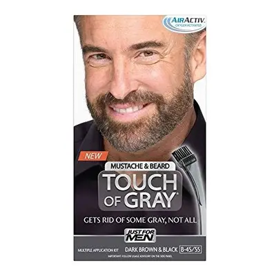 Just for Men Touch of Gray Mustache and Beard Color, Dark Brown & Black