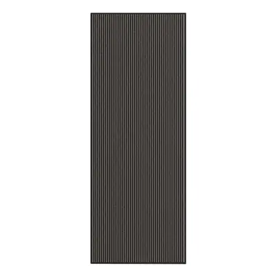 vidaXL Doormat Stripe Black and Grey 115x300 cm mat welcome mat