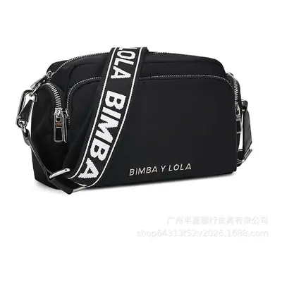 (Black + black and white) Spanish Shoulder Band Bag BIMBA Y LOLA2023 Summer New Camera Bag Lette