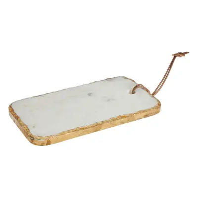 Premier Housewares White Marble / Gold Foil Chopping Board