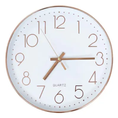 vidaXL Wall Clock 30cm Rose Gold Home Office Living Room Timer Decoration