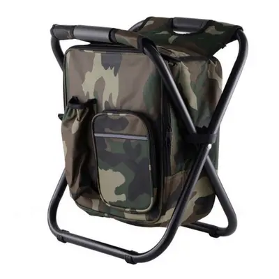 (Camouflage) in Backpack Chair Folding Camping Chair Bag Fishing Stool Convenient Wear-resistant