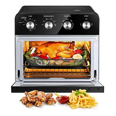 FOHERE Air Fryer Oven 23L Mini Oven, Multi-function Countertop Convection Oven with Rotisserie a