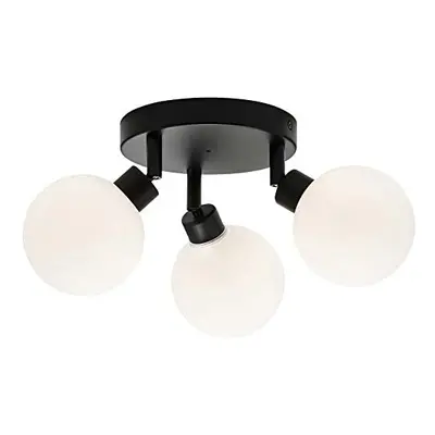 Modern Bathroom Wall Ceiling Spotlight IP44 Rated LED G9 Light Fitting with Glass Diffuser (3 Sp