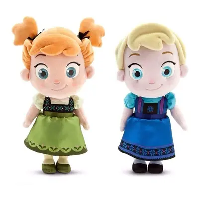 (2pc) 2pc Frozen 12" Toys Toddler Elsa & Anna Soft Plush Toys