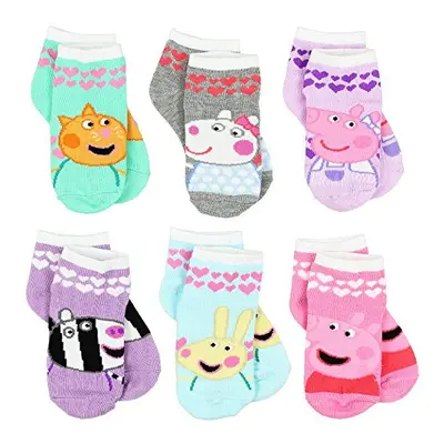 Peppa Pig Girls pack Socks (X-Small (2-4), Friends Quarter Multi)