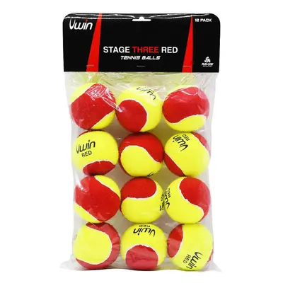 Bulk Pack Tennis Ball Bucket - 12x Stage Red Training Balls - Premium Court