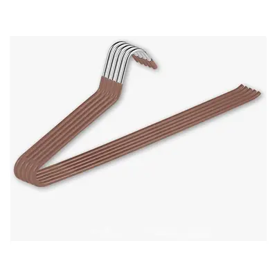 (brown, 20) Non-slip Coated Trouser Hangers For Home Storage And Drying Trouser Hanger