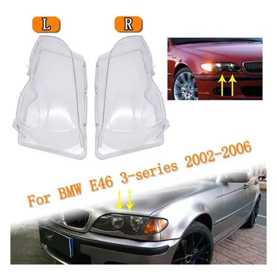 (Left and Right) Car Headlight Glass Cover Clear Transparent Automobile Headlamp Head Light Lens