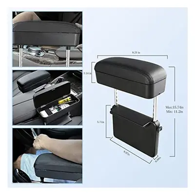 (30x25x15cm) Car Armrest Support Elbow Rest Pad Armrest Extender Console Storage Organizer Unive