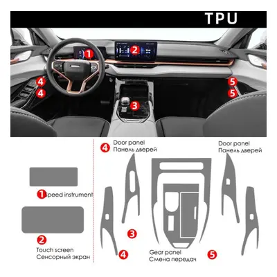 (H6 suite kit) Tpu Transparent Film For Haval H6 3rd Generation Car Interior Sticker Center Cons