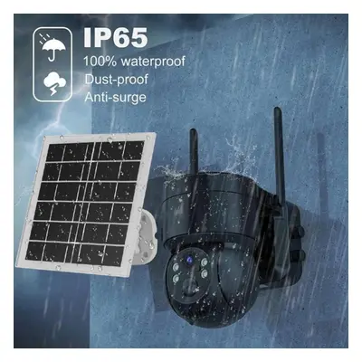 (black) 2.5k 4mp Wifi Wireless Outdoor Ip Camera Solar Cctv Security Camera Icsee Video Surveill