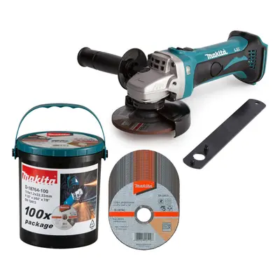 Makita DGA452Z 18v 4.5" 115mm Angle Grinder Li-Ion Bare + Thin Fast Discs