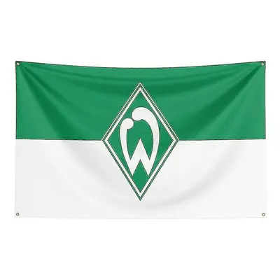 (150 x 240cm, D) Born Pretty 3x5 Sv Werder Bremen Flag Polyester Printed Racing Sport Banner For