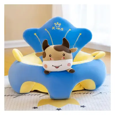 (blue, 50*50*40cm) Cartoon Baby Anti-fall Learning Seat Children&apos;s Sofa