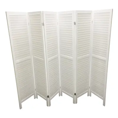 (6 PANEL) White 4/6 Panel Room Divider Privacy Screen