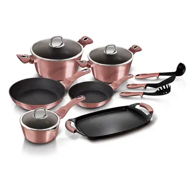 (Rose) Berlinger Haus Pc Cookware Set Pots and Pans