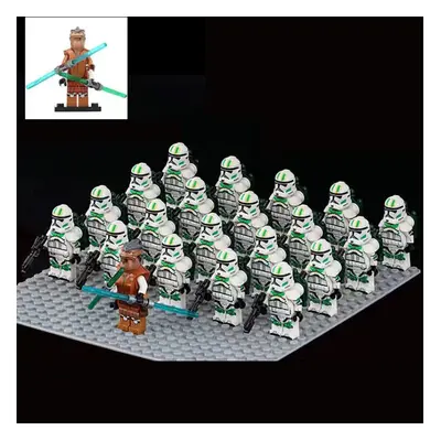 (Star Wars-Set 3) Star Wars Collection Toys Action Mini Figures Fit Lego Sets+Base