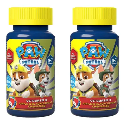 Vitamin D, 60Apple & Blackcurrant Chewables,Vegan,No Added Sugar, for Year olds Duo Pack