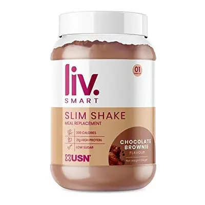 Liv.Smart by USN Slim Chocolate Brownie 550g - High Protein (21g) Meal Replacement Shake & Weigh