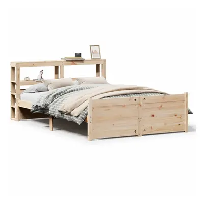 vidaXL Bed Frame with Headboard Bed Base Bedstead 120x200 cm Solid Wood Pine