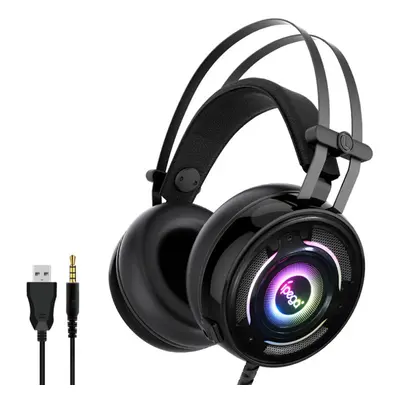 Wired Gaming Headphone 50mm Speaker 3.5mm Audio & USB Plugs With Mic Headset For PC Console Gami