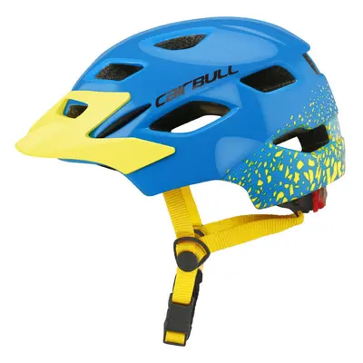 (Blue&Yellow) Kids Helmet Bicycle Scooter Balance Wheel Safety Helmet With Taillight