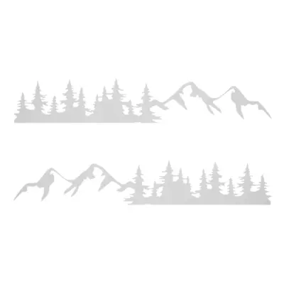 (White) 200x34cm Sticker Graphics Decal Snowy Mountain Range For Camper Van Motorhome Car Carava