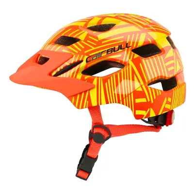 (Orange & yellow) Kids Helmet Bicycle Scooter Balance Wheel Safety Helmet With Taillight