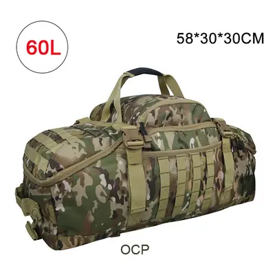 (60L OCP) Men Army Sport Gym Bag Military Tactical Waterproof Backpack Molle Camping Backpacks S