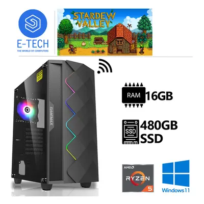 Gaming PC AMD Ryzen 5600G - 16GB DDR4 1TB SSD 6GB RTX Win11