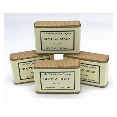 4 x Simply Goats Milk Soap. Unscented 100g. Sensitive Skin. Eczema, Psoriasis, Dermatitis. Dry S