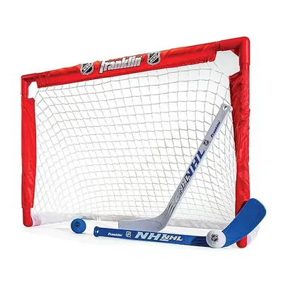 Franklin Sports NHL s Mini Hockey Set - Includes Knee Hockey Goal - Mini Hockey Sticks + Foam Ba