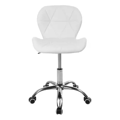 (White) Home Office Chair Computer Desk Swivel Adjustable