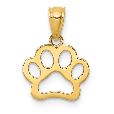 10K Yellow Gold Dog Paw Pendant