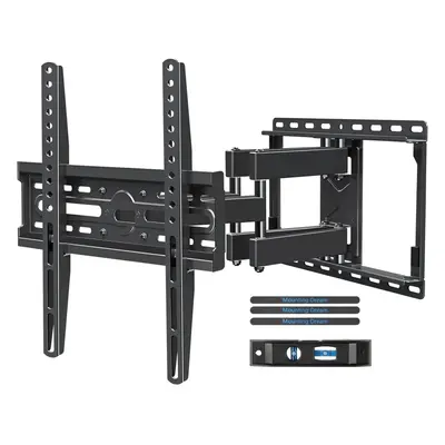 (Black) TV swivel TV max 45kg 45kg, full motion dual arms suitable for OLED LCD LED flat / curve