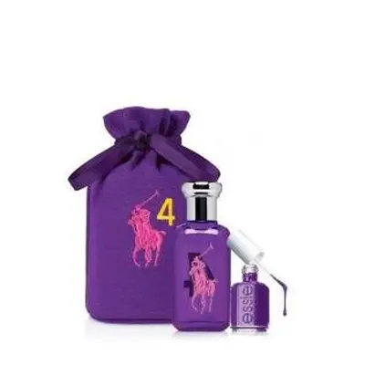 Polo Big Pony # Purple Pcs Set: 1.7 Edt Sp + 13.5 Ml Purple Nail Polish + Pouch