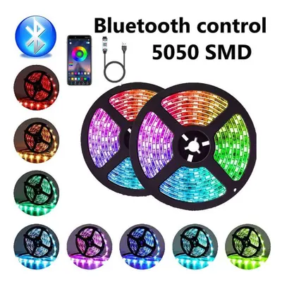 (BT &4M) App Led Strip Light 5050rgb Bluetooth Control Color Hardcover Room Decoration, Holiday 