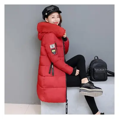 (red, XL) Women&apos;s Fashion Winter Thick Warm Cardigan Hooded Coat Lady Fur Jacket Outdoor Lo