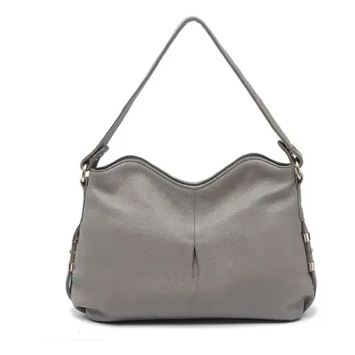 (grey) Zency Women&apos;s Genuine Leather Bag Vintage Retro Shoulder Bags Female Casual Hobos Cr