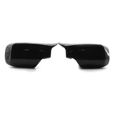 (black) Side Door Mirror Cover Cap L&r Wing Door Rearview Mirror Covers Replacement For Bmw E46