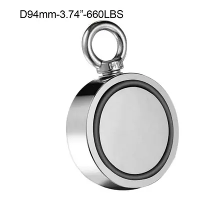 (94mm) D48/60/94mm Double Side Round Neodymium Eyebolt Salvage Fishing Magnet Equipment