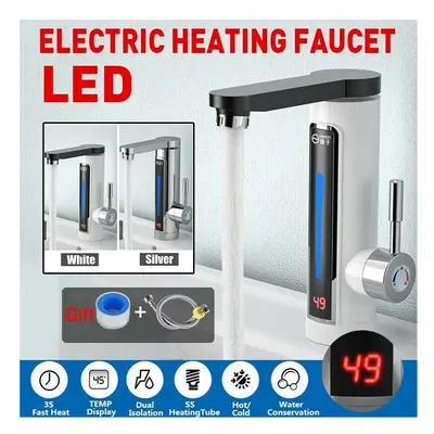 3300W LED Electric Tap Hot Water Heater Instant Tap Home Kitchen Tap