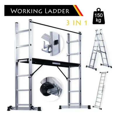 Aluminium Platform & Scaffold Combination Ladder Work Platform IN