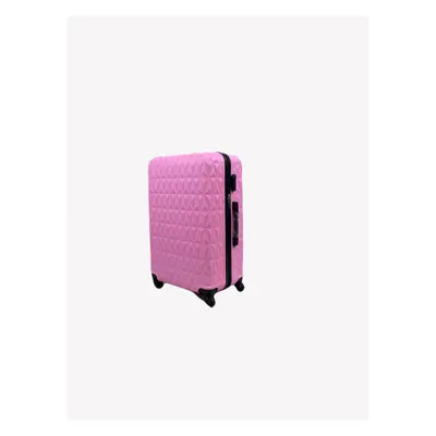 (Pink, Large) Hampton & Stewart Diamond Design HardShel Suitcase