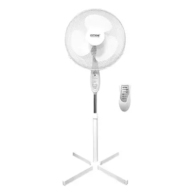 AMOS 16Inch Oscillating Pedestal Fan with Remote Speed Control Timer Adjustable Height Standing 