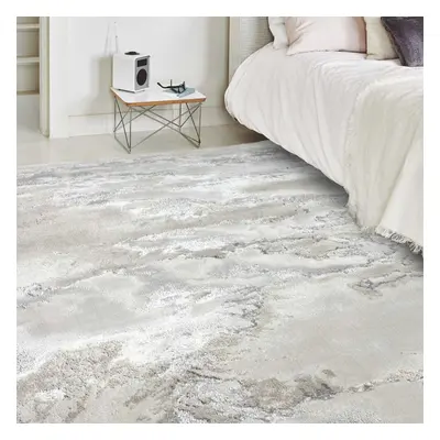 (Large 160x230cm) Modern Luxurious Aurora Cloud AU02 Marble Rugs in Grey Beige