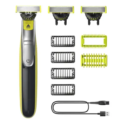 OneBlade Authentic Face & Body Electric Beard Trimmer, Shaver and Body Groomer, 3X Blades, 4X St