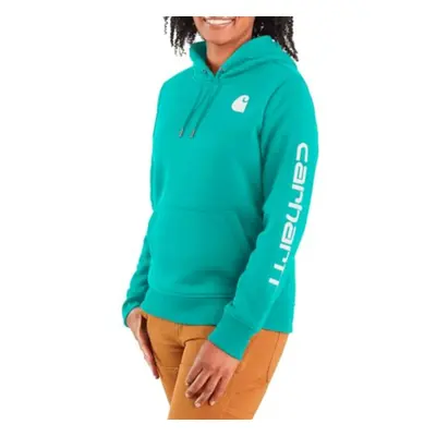 Carhartt Women's Relaxed Fit Midweight Logo Sleeve Graphic Sweatshirt Also Available in Plus Siz